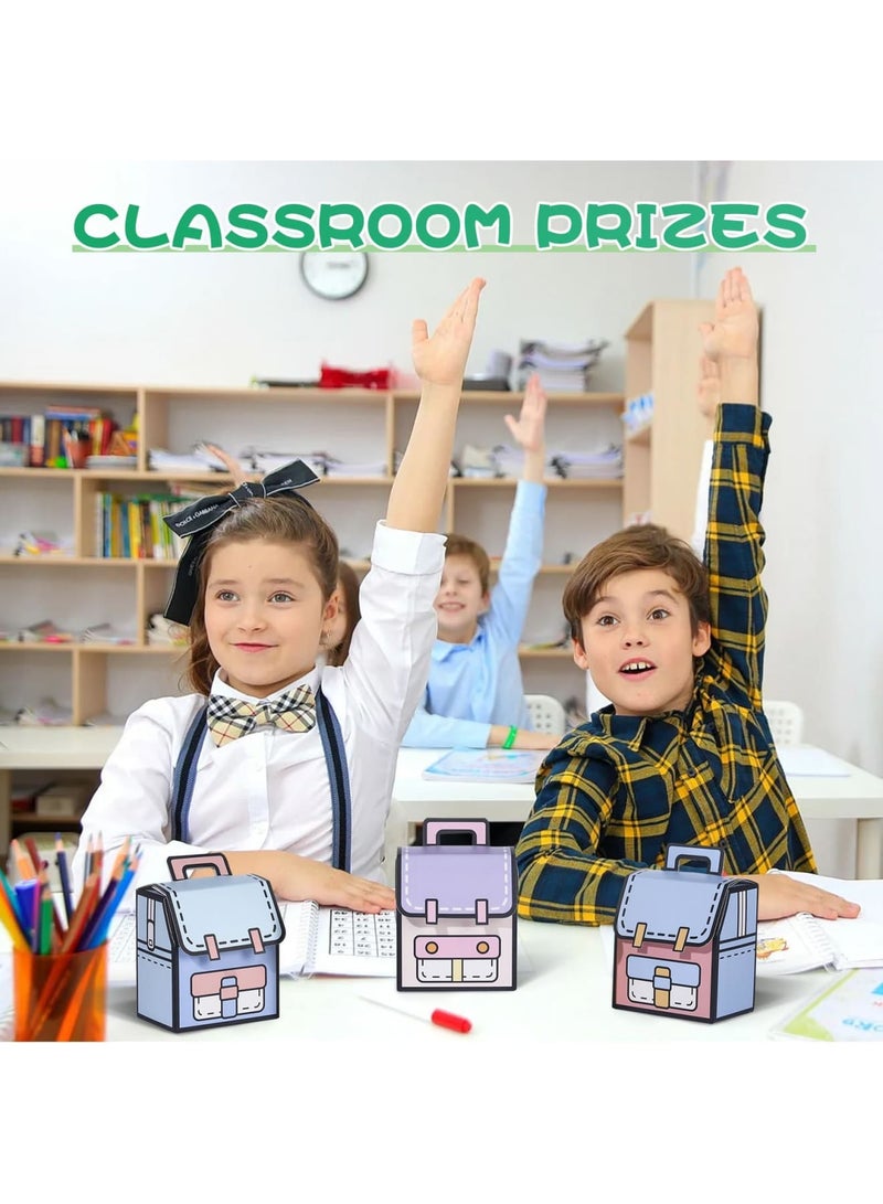 SYOSI 30 Pcs Back to School Gift Boxes, Backpack-Shaped Treat Candy Boxes, Small Goodie Bags for First Day of School, Party Favors, Classroom Decor, Bulk Set for Preschool - Image 3