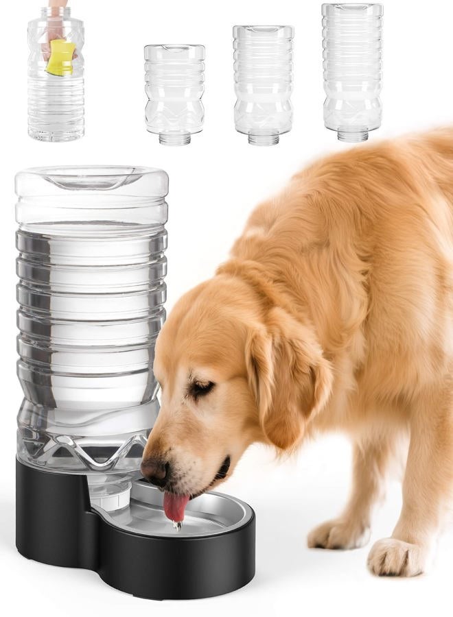 Heouvo 2.5 Gallon Automatic Dog Water Dispenser【Wide Mouth for Easy Hand-in Cleaning】【Removable Stainless Steel Bowl】, Gravity Refilling Large Capacity for Cats and Dogs, Multi-Pet Homes - Image 1