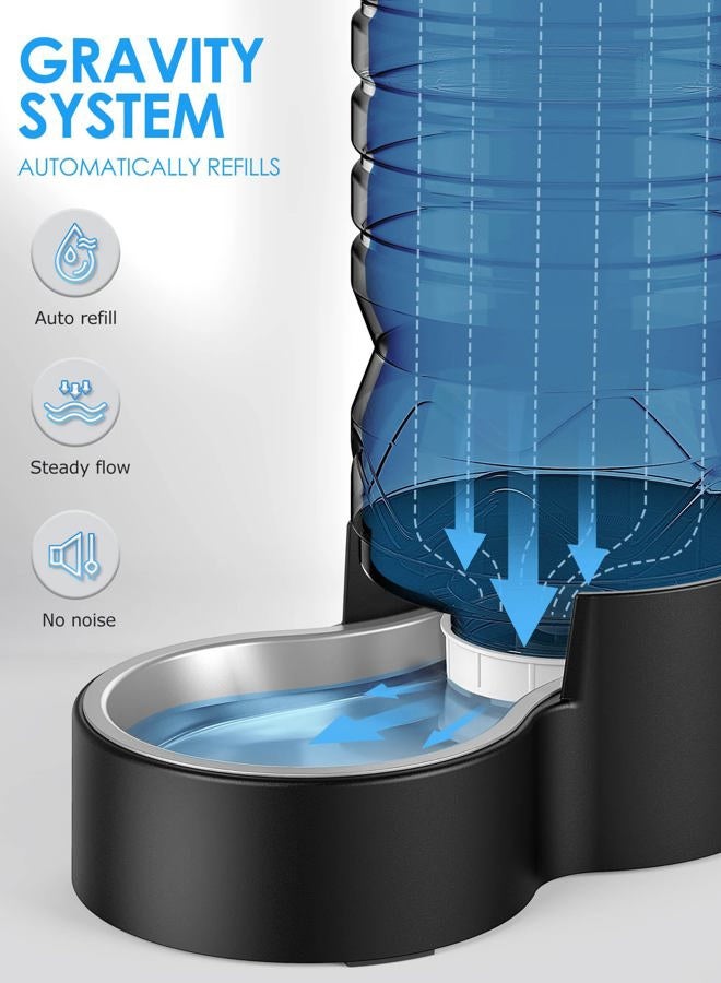Heouvo 2.5 Gallon Automatic Dog Water Dispenser【Wide Mouth for Easy Hand-in Cleaning】【Removable Stainless Steel Bowl】, Gravity Refilling Large Capacity for Cats and Dogs, Multi-Pet Homes - Image 5
