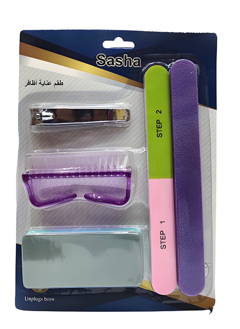 Sasha - Two Pieces A Nail Care set Consisting of 5 Pieces That Are Distinguished By Ease Of Use And Give a Fairy Touch And an Elegant Look To your Nails - Image 1
