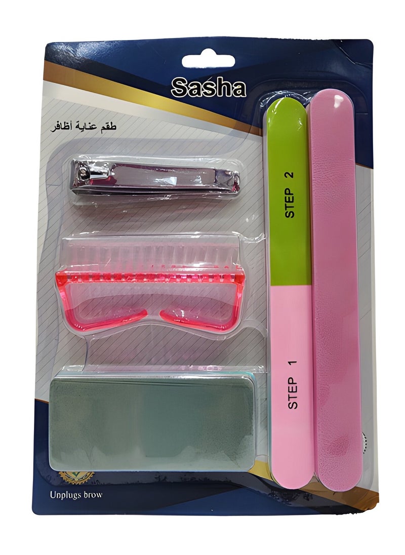 Sasha - Two Pieces A Nail Care set Consisting of 5 Pieces That Are Distinguished By Ease Of Use And Give a Fairy Touch And an Elegant Look To your Nails - Image 1