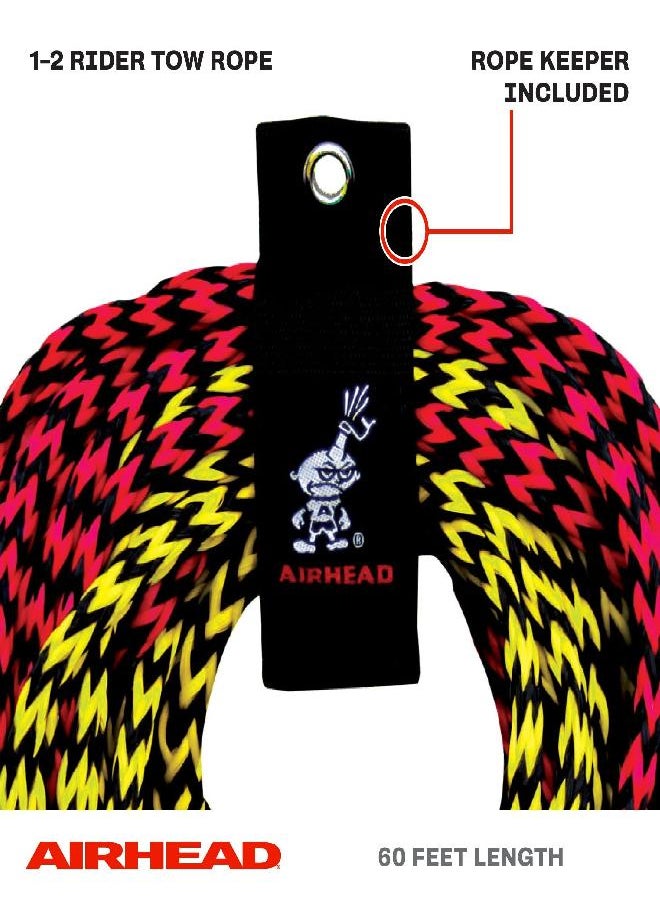 Airhead 2 Section Tow Rope For 1-2 Rider Towable Tubes, 60-Feet  - Image 5