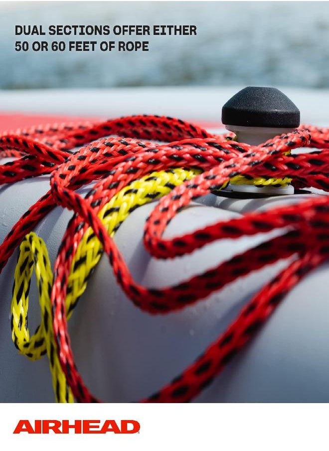 Airhead 2 Section Tow Rope For 1-2 Rider Towable Tubes, 60-Feet  - Image 3