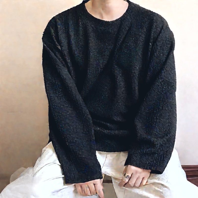 Heavyweight Long Sleeve T-Shirt Casual Loose Fit Layering Top - Image 4