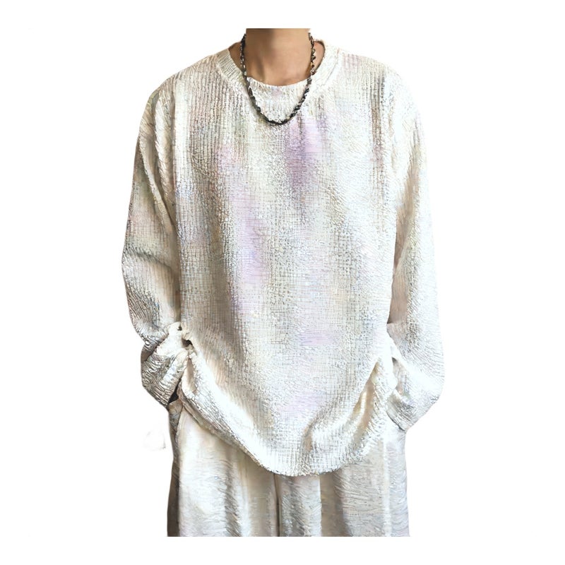 Heavyweight Long Sleeve T-Shirt Casual Loose Fit Layering Top - Image 1