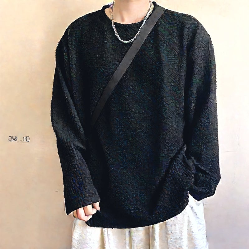 Heavyweight Long Sleeve T-Shirt Casual Loose Fit Layering Top - Image 3