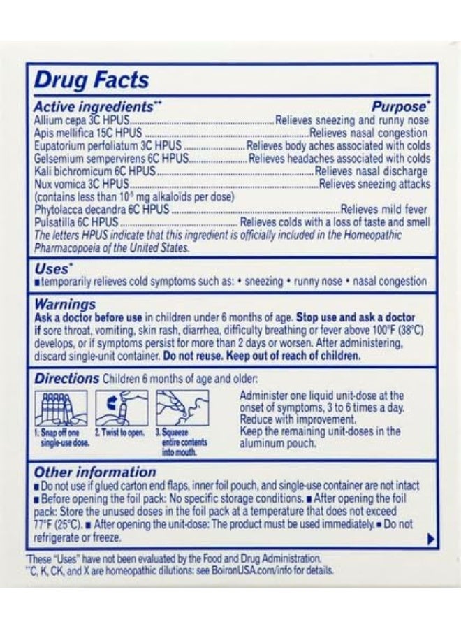 Boiron قطرات بويرون كولد كالم للأطفال للاستخدام الفردي - Image 3