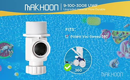 MAKHOON 9-100-3008 Replacement for Polaris 360 UWF Wall Connector Complete w/Black Relief Valve Part 9-100-3008 - Image 3