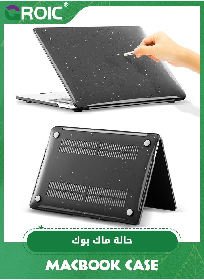 GROIC Glitter Black Gradient MacBook Air 13 Inch Case 2022 2021 2020 2019 2018 M1/A2337/A2179/A1932, Glitter Hard Shell Case for MacBook air 13''  - Image 1