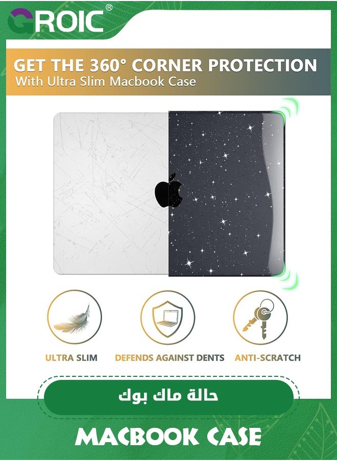 GROIC Glitter Black Gradient MacBook Air 13 Inch Case 2022 2021 2020 2019 2018 M1/A2337/A2179/A1932, Glitter Hard Shell Case for MacBook air 13''  - Image 4