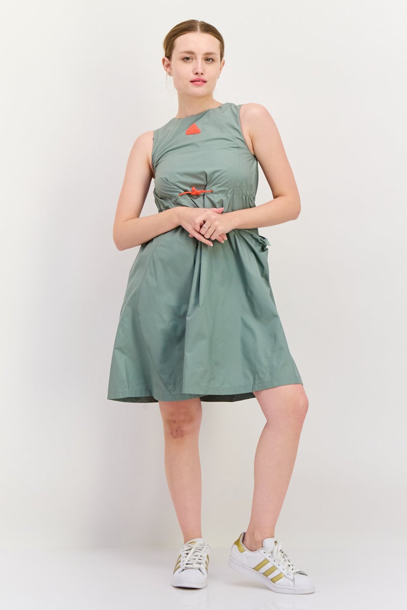 Adidas Women Sportswear Fit Sleeveless Outdoor Dress, Sage Green - Image 4