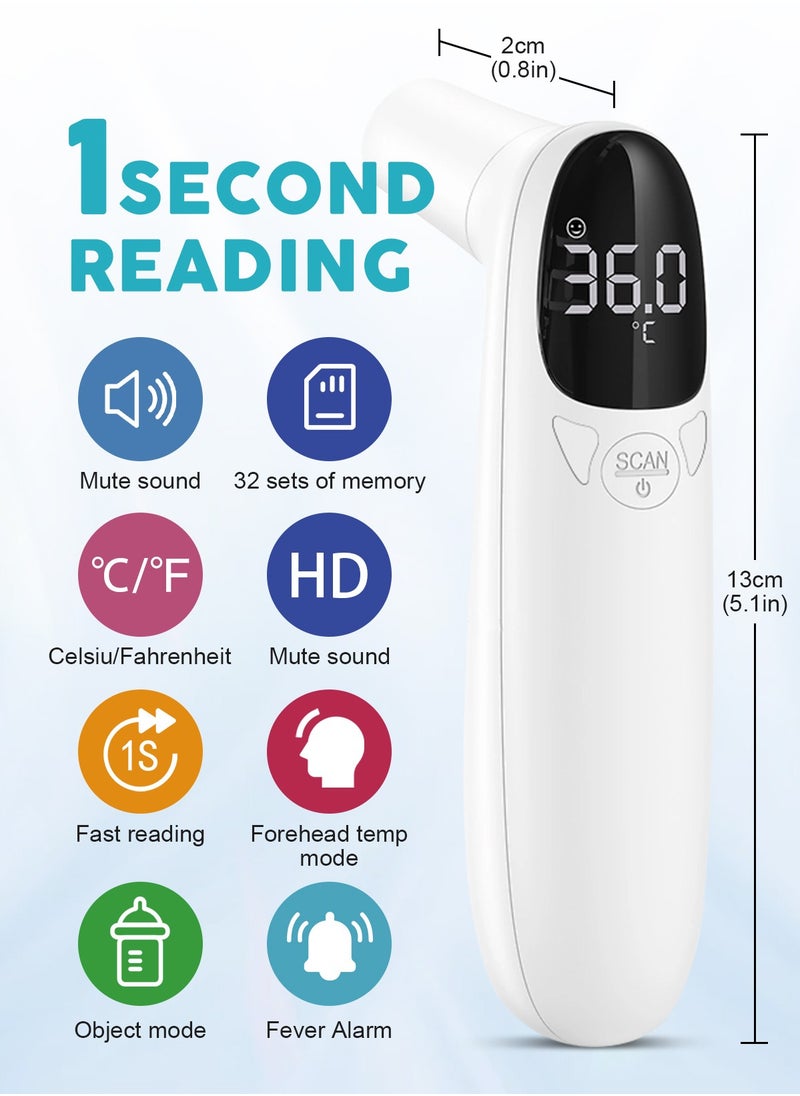 URbazaar Infrared Thermometer, Heart Rate Meter for Baby and Dhildren, Measuring Forehead, Body, Objects, Forehead/Ear Home Monitoring Device  - Image 2