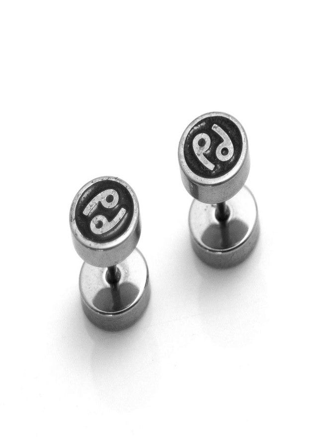 Xusamss Fashion Stainless Steel Twelve Constellation Barbell Stud Earrings - Image 4