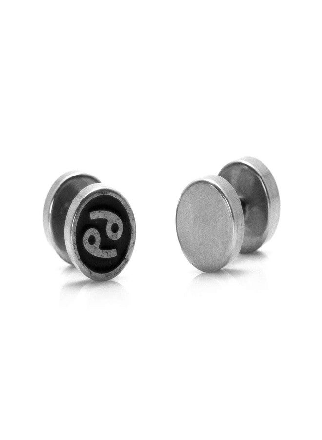 Xusamss Fashion Stainless Steel Twelve Constellation Barbell Stud Earrings - Image 3