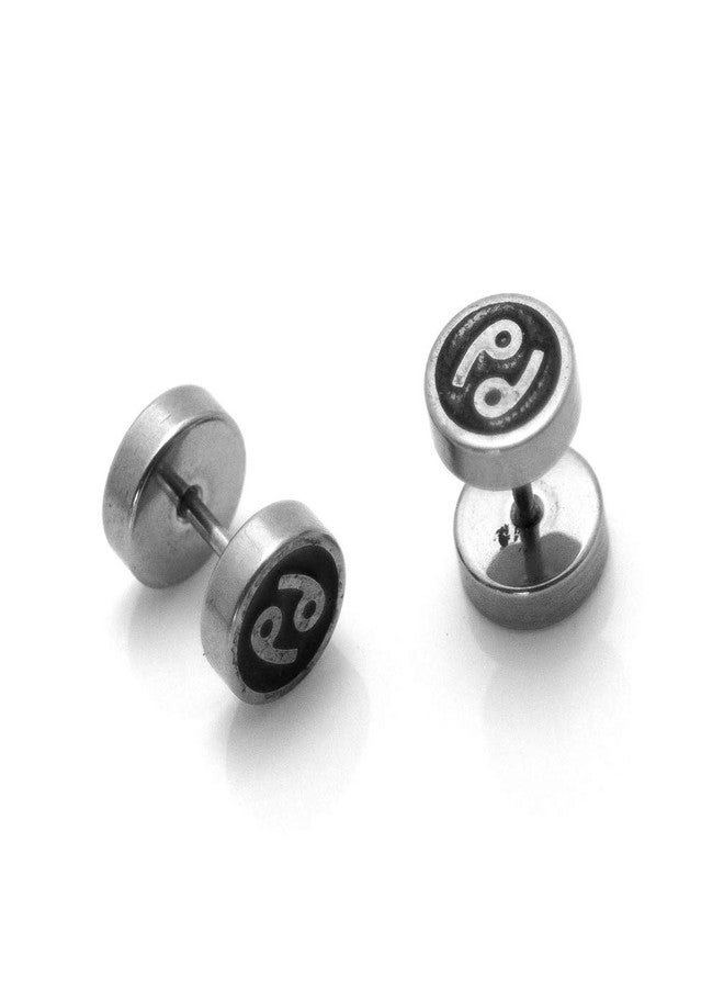 Xusamss Fashion Stainless Steel Twelve Constellation Barbell Stud Earrings - Image 5