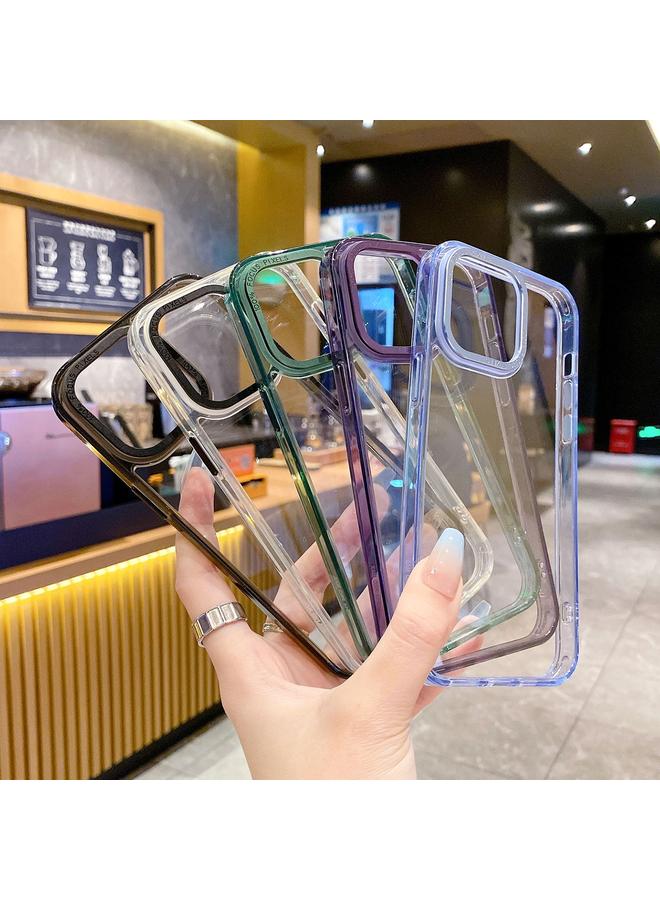 اس-توب جراب لهاتف iPhone 13 مصنوع من مادة TPU الكريستالية + إطار عدسة مطلي بالكهرباء من البولي كربونات - Image 2