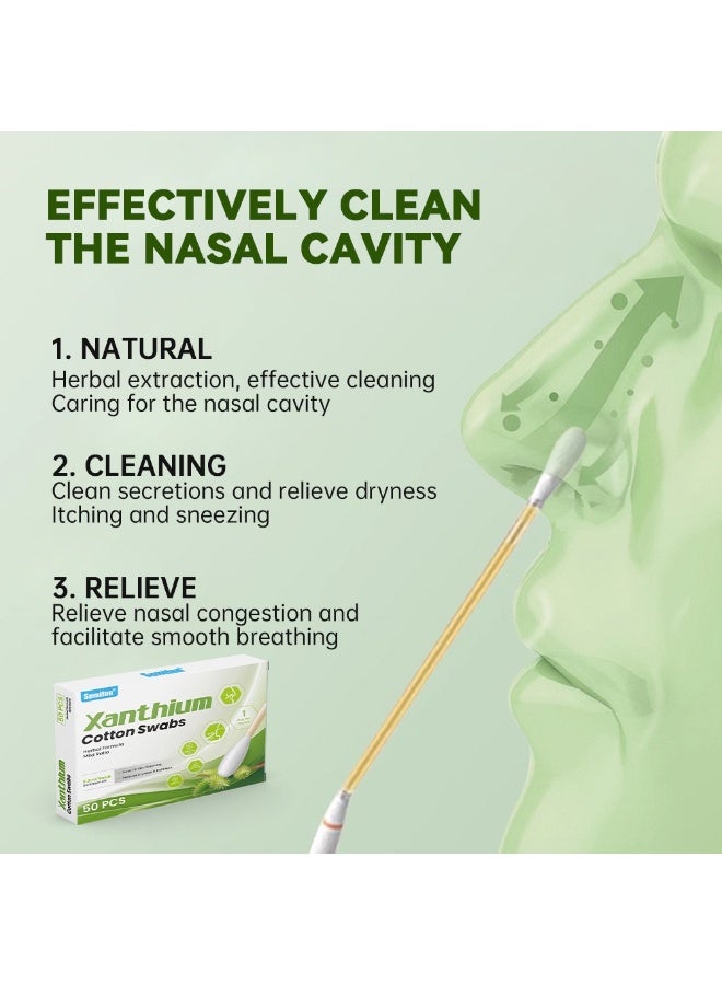 سوميفون Sumifun سوائل الأنف القطن الأنف المقطع لمرة واحدة العطس مهدئ 50 قطعة - Image 5