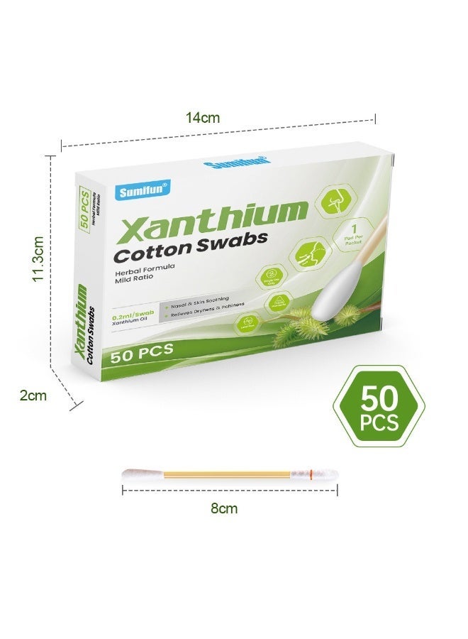 سوميفون Sumifun سوائل الأنف القطن الأنف المقطع لمرة واحدة العطس مهدئ 50 قطعة - Image 5