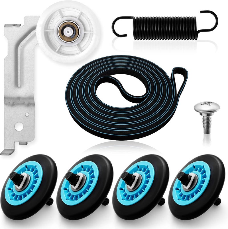 Azdele Upgraded Sam-Sung Dryer Repair Kit for DC97-16782A Samsung Dryer Roller Replacement Kit, DC93-00634A Dryer Idler Pulley, 6602-001655 Dryer Belt, Replacement for Samsung Dryer Parts (Figures 6 and 7) - Image 1