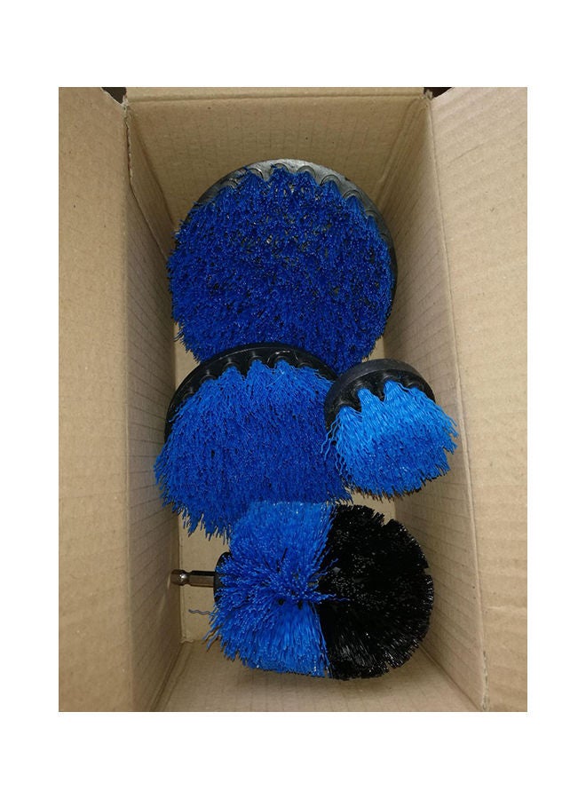 NIBEMINENT 4-Piece Cleaning Mattresses Brush Set Blue/Black 20centimeter - Image 2