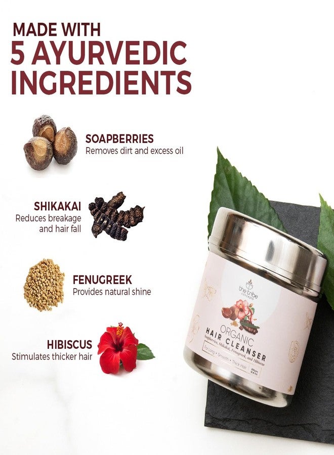 The Tribe Concepts Organic Hair Cleanser With Shikakai Amla and Hibiscus for Long, Smother Thick Hair, Chemical Free Natural - 250 g Pack of 1 Standard - Image 3