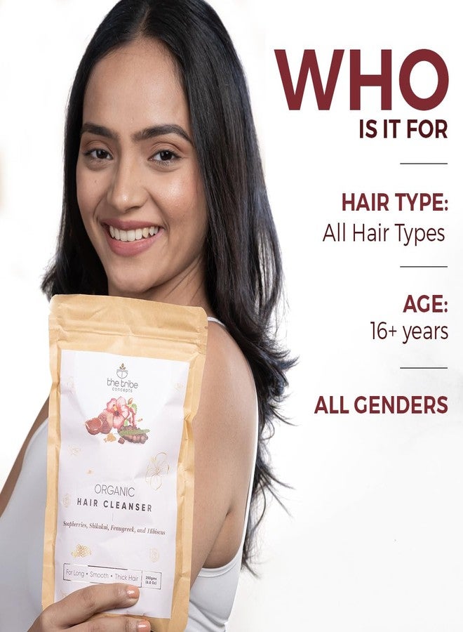 The Tribe Concepts Organic Hair Cleanser With Shikakai Amla and Hibiscus for Long, Smother Thick Hair, Chemical Free Natural - 250 g Pack of 1 Standard - Image 5