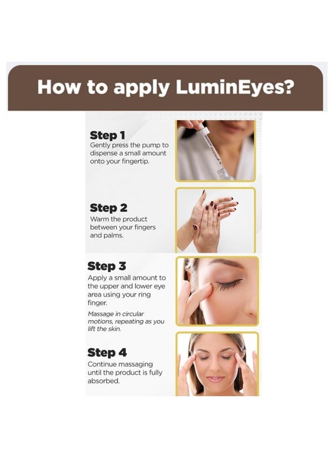 Generic - LuminEyes Skin Lifting Eye Serum -Reduces puffiness, dark circles, eye bags, wrinkles and fine lines around the eyes ，Eye Care Essence - (3pcs) - Image 1