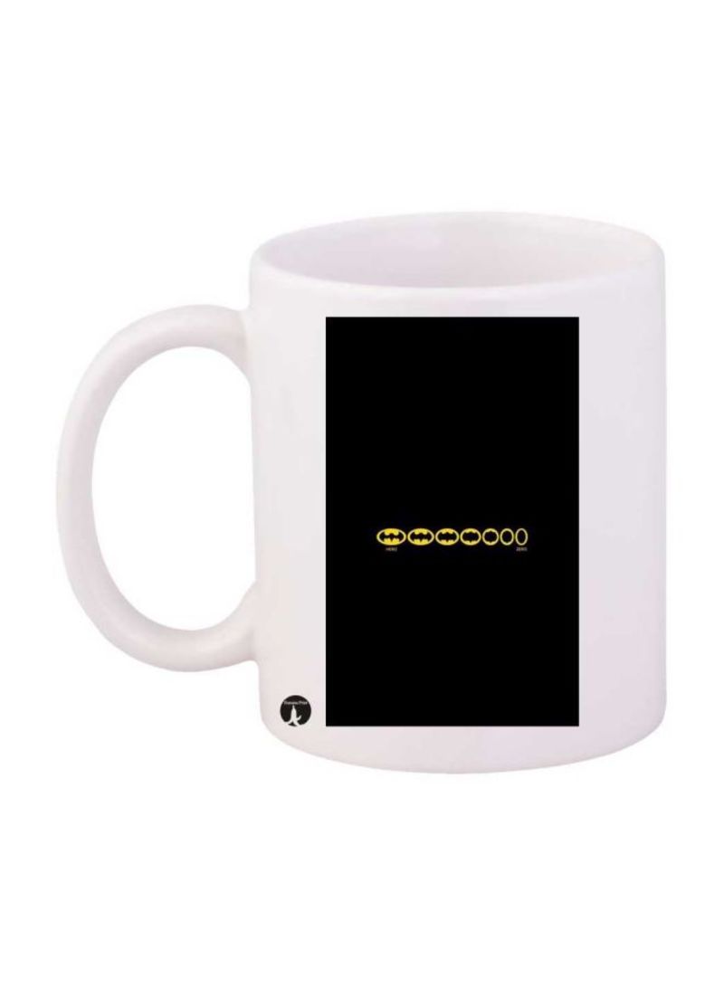 Batman Printed Mug White/Black Standard Size