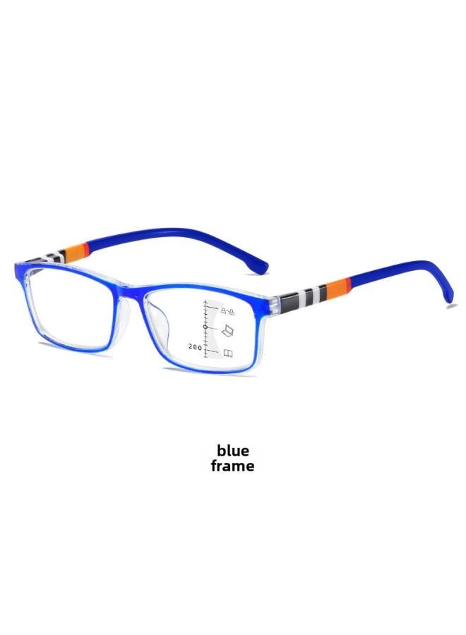 نيبمينينت New Fashion Progressive Multi-focus Reading Glasses Middle-aged And Elderly Anti-blue Light Far Near Dual-use 