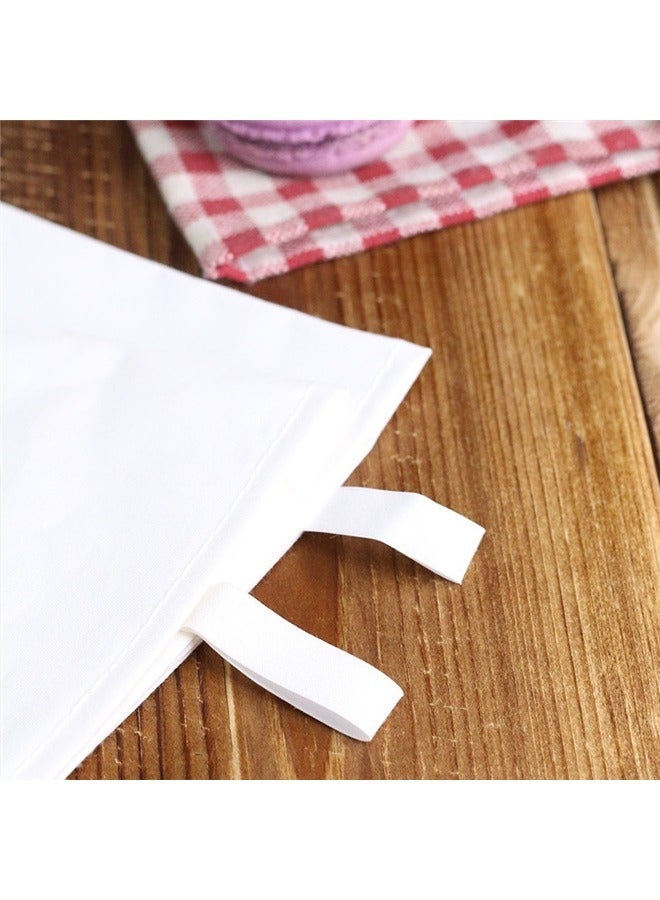 3-Piece Re-Useable Cotton Pastry Bag White/Black， Reusable Pastry Piping Bags, 3-35,3-40,4-46 Canvas Cake Decorating Bags  - Image 3