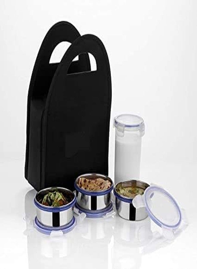 Chaher Executive Lunch Box Soft Insulated Tiffin Box Container,Microwave Safe Container Bag with Leak Proof Stainless Steel Lunch Box for Office with Bag - Image 5
