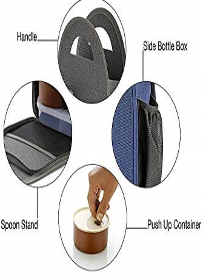 Chaher Executive Lunch Box Soft Insulated Tiffin Box Container,Microwave Safe Container Bag with Leak Proof Stainless Steel Lunch Box for Office with Bag - Image 4