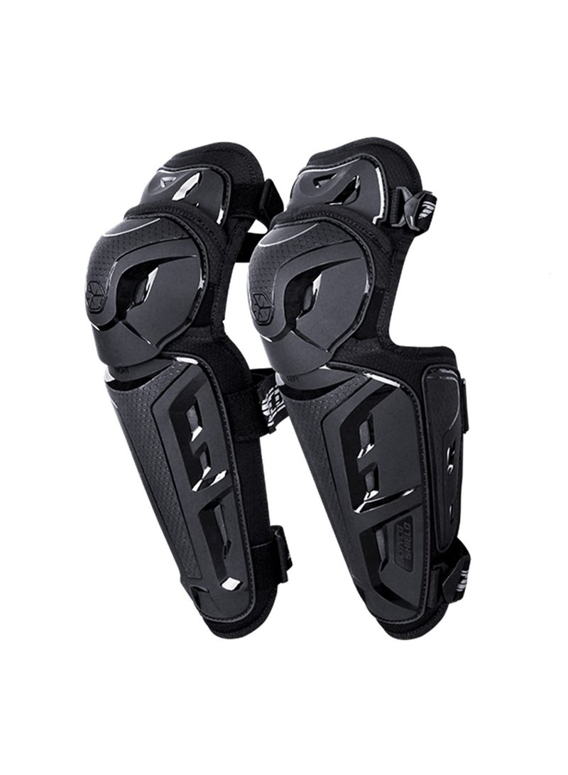 SYOSI 2Pcs Motorcycle Knee Shin Guard Pads for Men, Anti-slip 2 in 1 Protector Bendable Adjustable Motocross Knee Protection Armor Racing Protective Gear for Cycling - Image 1