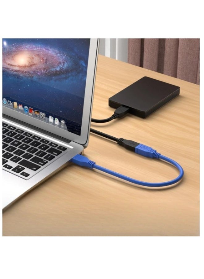 Haing USB 2.0 A-F CABLE BLUE 3M - Image 2