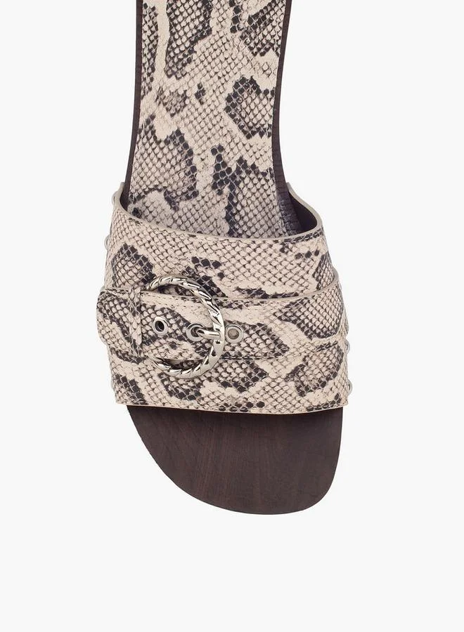 Surestep  Women Buckle Accent Block Heel Sandals  | Best Price UAE