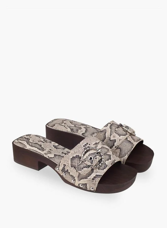 Surestep  Women Buckle Accent Block Heel Sandals  | Best Price UAE