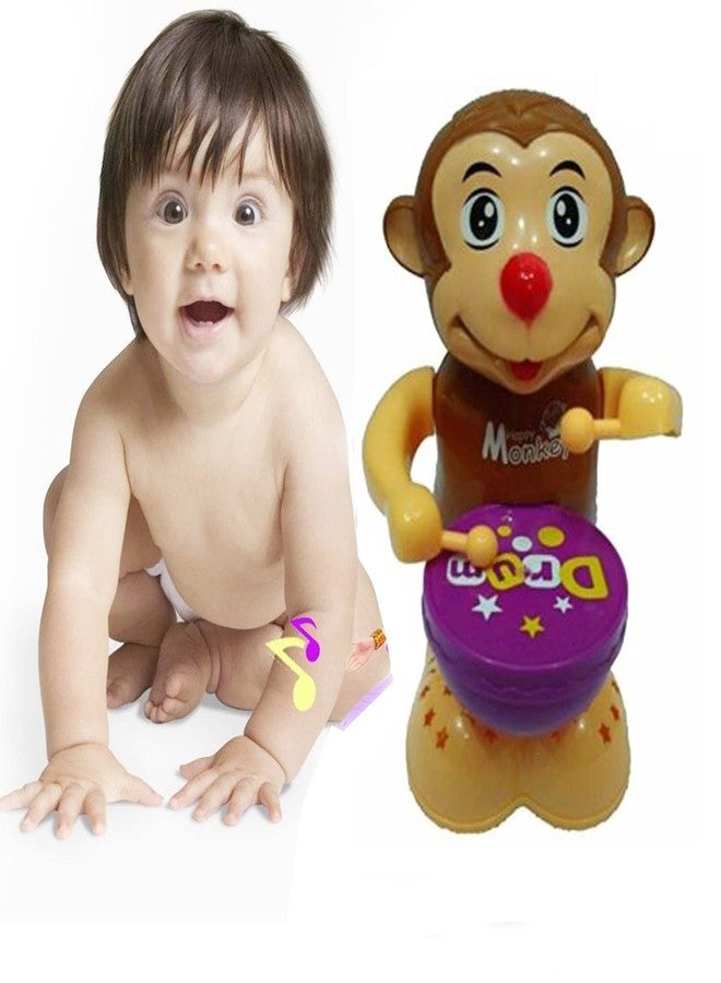 URM لعبة طبل على شكل قرد سعيد من يو آر إم® للأطفال فوق سن 3 سنوات | هدية عيد ميلاد، هدية تذكارية لعيد الميلاد - Image 2