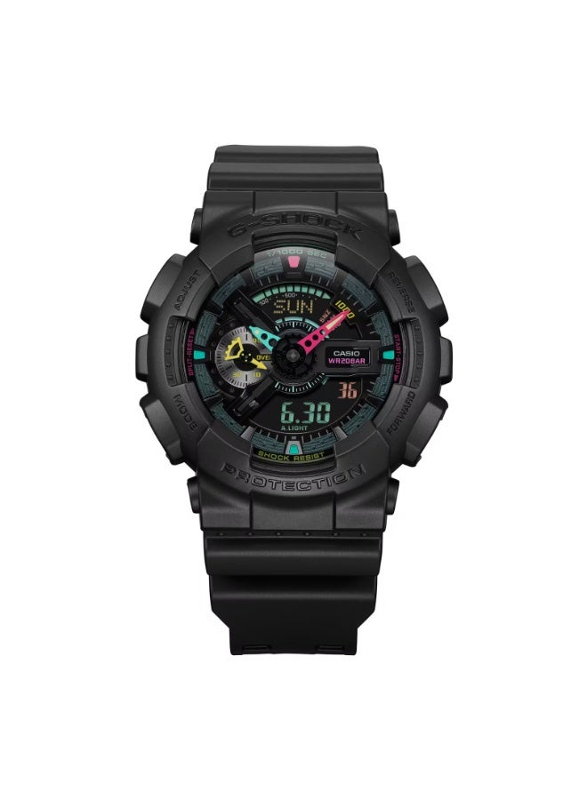 Casio G-SHOCK GA-110MF-1ADR, Analog Digital Watch, Shock Resistant, 200M Water Resistant, LED Light, World Time, 1/1000 Second Stopwatch, Countdown Timer, 5 Alarms - Image 2