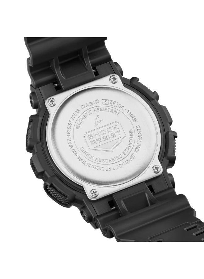 Casio G-SHOCK GA-110MF-1ADR, Analog Digital Watch, Shock Resistant, 200M Water Resistant, LED Light, World Time, 1/1000 Second Stopwatch, Countdown Timer, 5 Alarms - Image 5