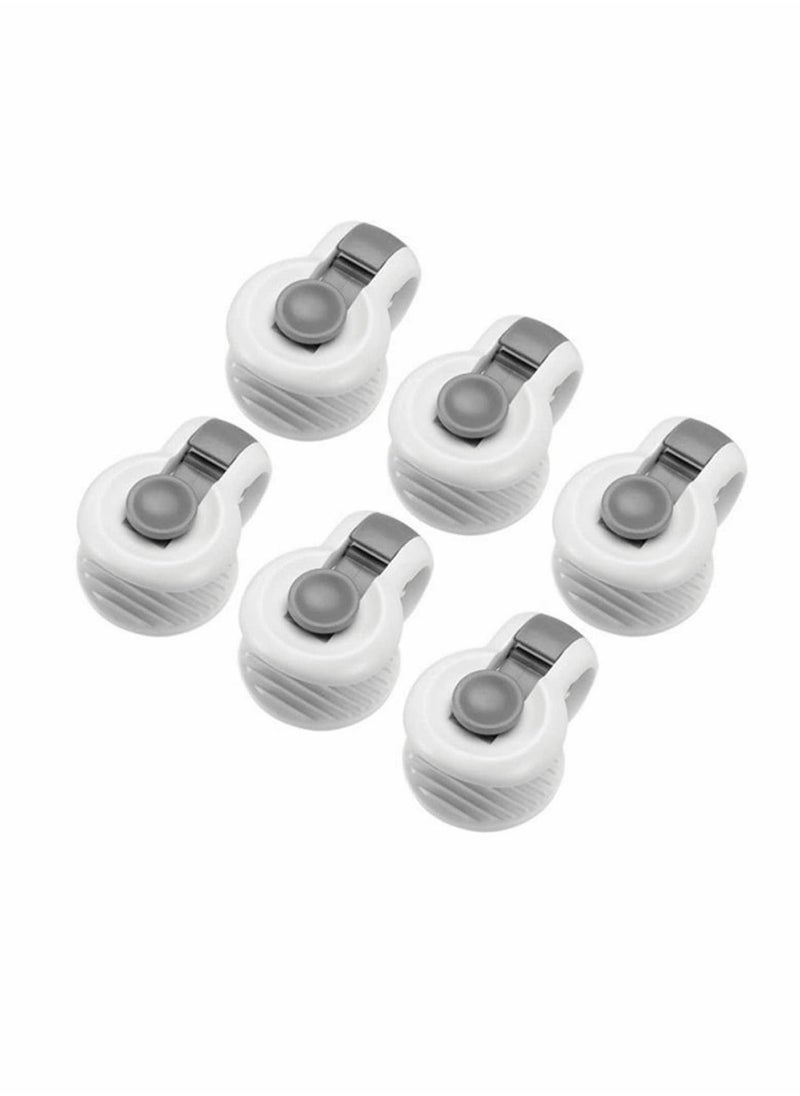 Y&D 6Pcs Duvet Cover Clips, No Pins Quilt Fixer Anti-Move Non-Marking Sheets Fixing Clip Easy to Use Bedding Accessories (Gray)  - Image 1