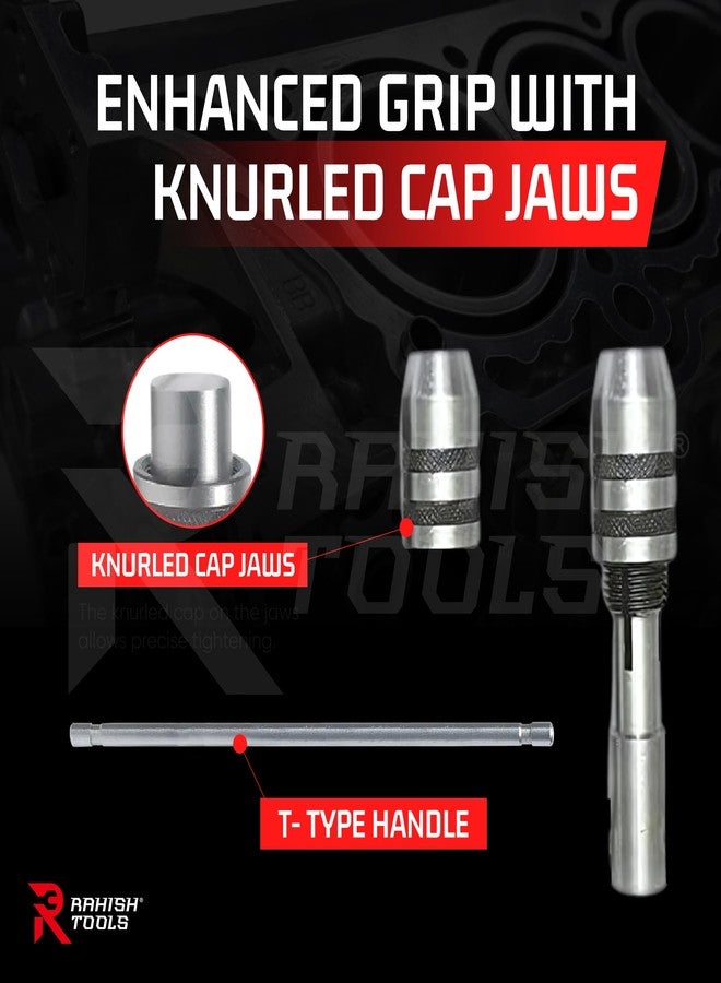 RAHISH TOOLS T-Handle T Type Tap Wrench Set of 3 Pieces Solid Collet Jaws - Image 5