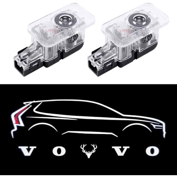 تايكو أضواء بركة الأبواب لسيارات فولفو Xc90 Xc60 Xc40 S90 S60 V90 V60ملحقات إضاءة الترحيب بباب السيارة، مصباح ليد لباب السيارة، شعار جهاز عرض من النوع B - Image 3