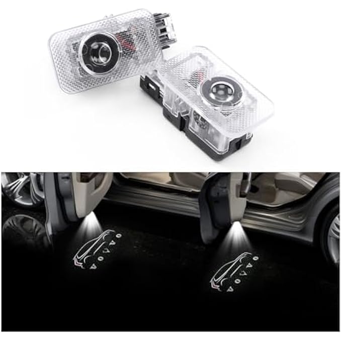 تايكو أضواء بركة الأبواب لسيارات فولفو Xc90 Xc60 Xc40 S90 S60 V90 V60ملحقات إضاءة الترحيب بباب السيارة، مصباح ليد لباب السيارة، شعار جهاز عرض من النوع B - Image 1