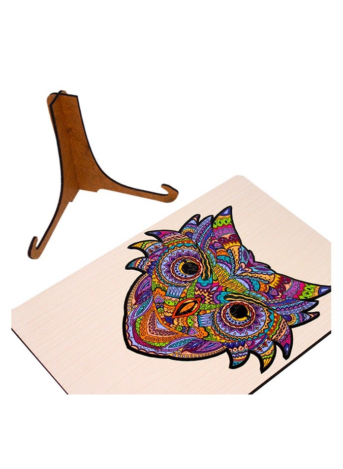 FOFA FOFA Wooden Puzzle Colourful in a Frame Owl  - Image 1