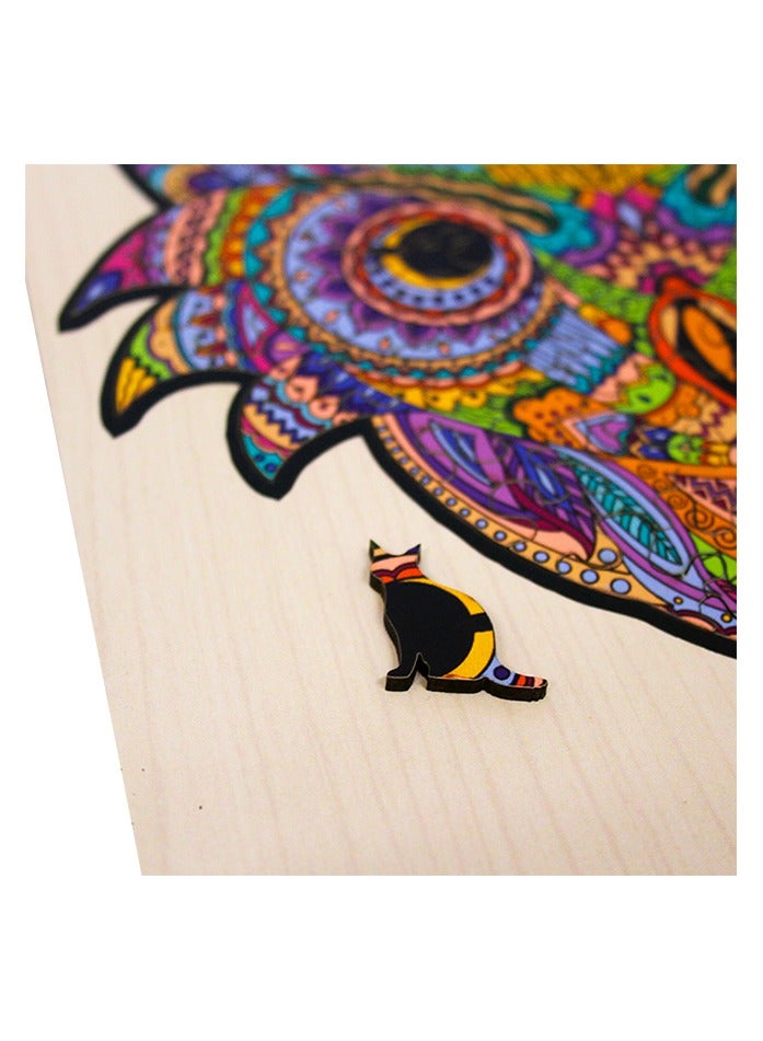 FOFA FOFA Wooden Puzzle Colourful in a Frame Owl  - Image 3