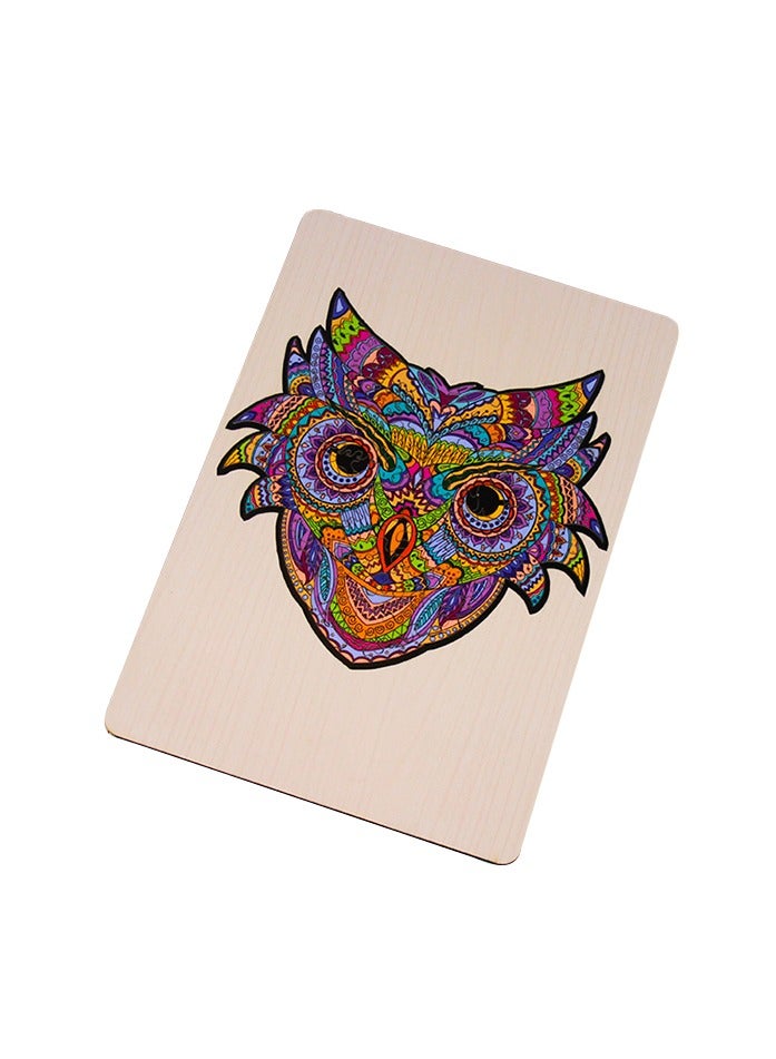 FOFA FOFA Wooden Puzzle Colourful in a Frame Owl  - Image 4