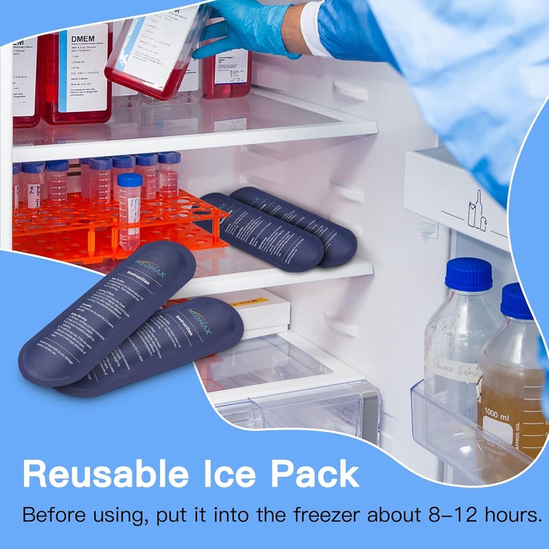 MEDMAX Ice Packs for Insulin Travel Case Reusable Insulin Cooler Ice Packs for Insulated Travel Medical Diabetic Supplies Storage Organizer Bag 2 Packs - Image 3