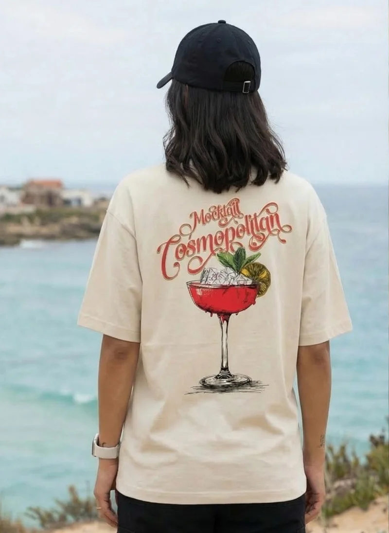 نوبيرو Nobero Oversized Graphic Print T-shirt