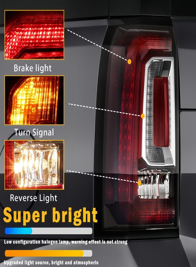 KOONDHEEND Right Passenger Side LED Tail Light Assembly for 2015 2016 2017 2018 2019 2020 GMC Yukon / Yukon XL Denali SLE SLT | Replaces GM2801268 84536243 23380460 | Rear Brake Turn Signal Reverse Lamp - Image 4