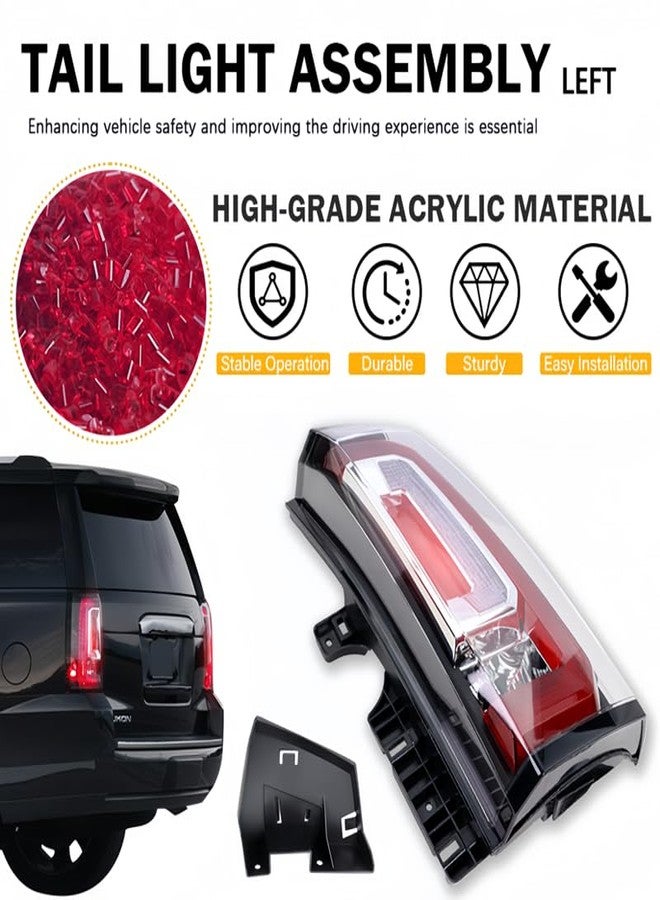 KOONDHEEND Right Passenger Side LED Tail Light Assembly for 2015 2016 2017 2018 2019 2020 GMC Yukon / Yukon XL Denali SLE SLT | Replaces GM2801268 84536243 23380460 | Rear Brake Turn Signal Reverse Lamp - Image 2